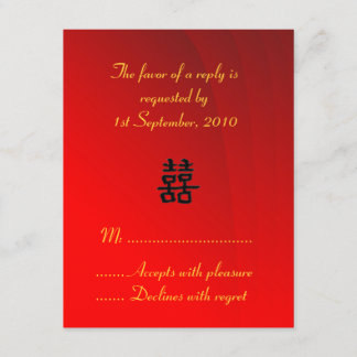 RSVP-kaart Chinees Collectie voor dubbel geluk RSVP Kaartje
