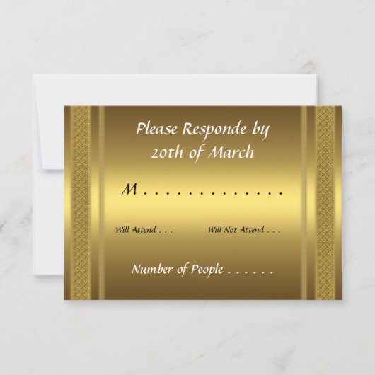 RSVP Kaart Goud (Voorkant)