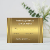 RSVP Kaart Goud (Staand voorkant)