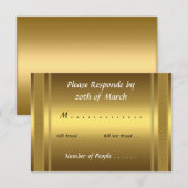 RSVP Kaart Goud (Voorkant / Achterkant)