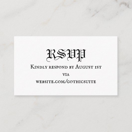 RSVP-kaart Informatiekaartje (Voorkant)