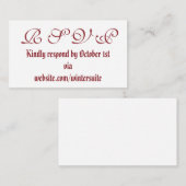 RSVP-kaart Informatiekaartje (Voorkant / Achterkant)