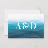 RSVP-kaart met Beach Waves Weduwingverzoek RSVP Kaartje (Achterkant)