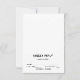 RSVP-kaart met lage balk I RSVP Kaartje