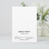 RSVP-kaart met lage balk I RSVP Kaartje (Staand voorkant)