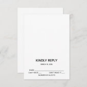 RSVP-kaart met lage balk I RSVP Kaartje (Voorkant / Achterkant)