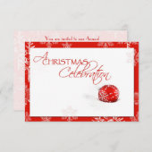 RSVP-kaart met rode witte kerstfeestdag Kaart (Voorkant / Achterkant)