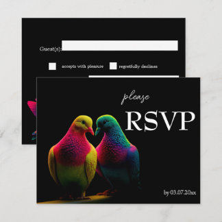 🌈 RSVP-kaart met songrequest Doves of Promise RSVP Kaartje