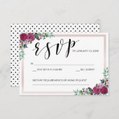 RSVP-kaart sjabloon floreel lijst (Voorkant / Achterkant)