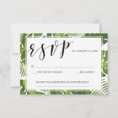 RSVP kaart sjabloon Tropical Elegant bruiloft (Voorkant)