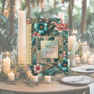 RSVP-kaart Tropische elegantie RSVP Kaartje