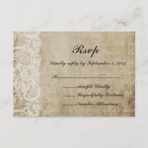 RSVP-kaart van het Oude Wereld RSVP Kaartje