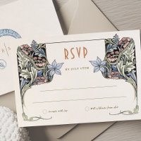 RSVP-kaart Victoriaans Grace Morris-geïnspireerde