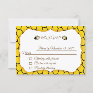 RSVP-kaart voor baby Bumble Bee Baby shower RSVP Kaartje