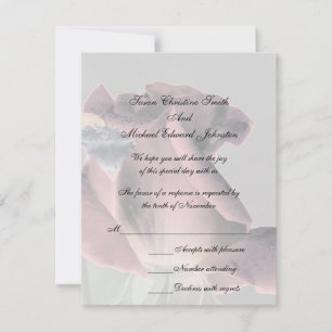 RSVP-kaart voor bedekte rosebud Weddenschap RSVP Kaartje