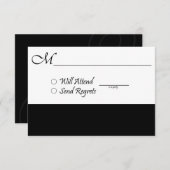 RSVP-kaart voor bruiloft- en studentenuitvindingen RSVP Kaartje (Voorkant / Achterkant)