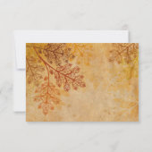 RSVP-kaart voor getransplanteerde lacy Leaves Fall RSVP Kaartje (Achterkant)