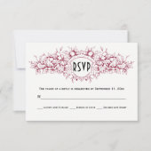 RSVP-kaart voor heraldieke bruinbruidskruitjes RSVP Kaartje (Voorkant)