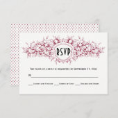 RSVP-kaart voor heraldieke bruinbruidskruitjes RSVP Kaartje (Voorkant / Achterkant)