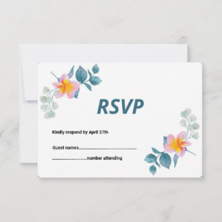 RSVP-kaart voor huwelijk