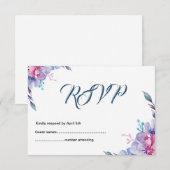 RSVP-kaart voor huwelijk (Voorkant / Achterkant)