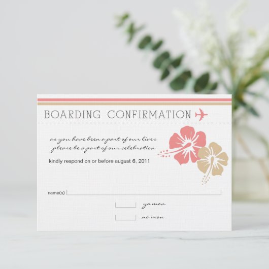 RSVP-kaart voor instapkaarten RSVP Kaartje (Staand voorkant)