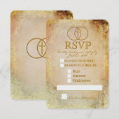 RSVP-kaart voor omcirkelde Religieuze bruiloft RSVP Kaartje (Voorkant / Achterkant)