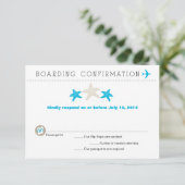 RSVP-kaart voor Starfish boarding Pass RSVP (Staand voorkant)