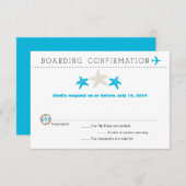 RSVP-kaart voor Starfish boarding Pass RSVP (Voorkant / Achterkant)