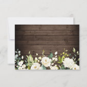 RSVP-kaart voor witte rozen RSVP Kaartje (Achterkant)