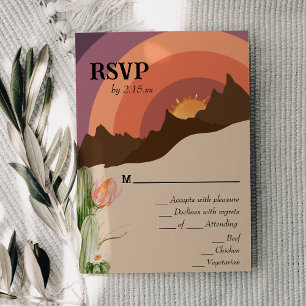RSVP-kaart voor Woestijnbestemming RSVP Kaartje