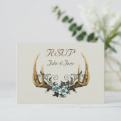 RSVP-kaart voor zenders en Rozen RSVP Kaartje (Staand voorkant)