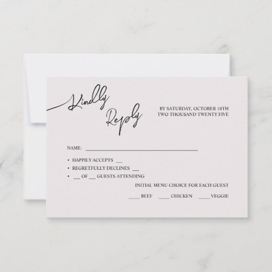 RSVP Kaarten Boho-chique bruiloft, pastel kleuren. (Voorkant)