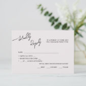 RSVP Kaarten Boho-chique bruiloft, pastel kleuren. (Staand voorkant)