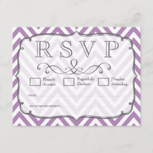 RSVP-kaarten van het Afrikaanse Violet & White Che RSVP Kaartje