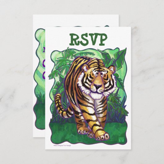 RSVP-kaarten van het Tijgerpartijcentrum RSVP Kaartje (Voorkant / Achterkant)