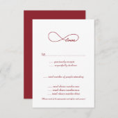 RSVP-kaarten van Red Love Infinity Wedding RSVP (Voorkant / Achterkant)