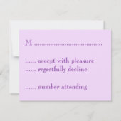 RSVP-kaarten voor de uitnodiging van het Lavender  (Achterkant)