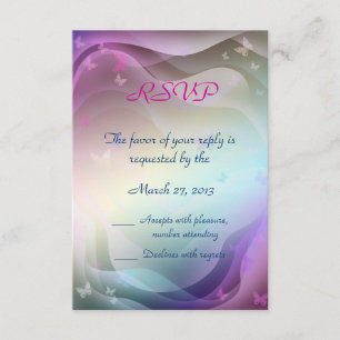 RSVP-kaarten voor het zomerhuwelijk RSVP Kaartje