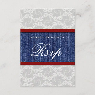 RSVP-kaarten voor rode witte en blauwe koningen RSVP Kaartje