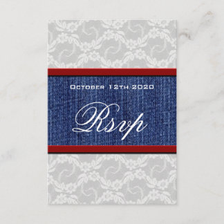 RSVP-kaarten voor rode witte en blauwe koningen RSVP Kaartje