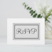 RSVP Kaarten White Black Kaartje (Staand voorkant)