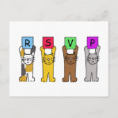 RSVP-katten Uitnodiging Briefkaart (Voorkant)