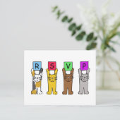 RSVP-katten Uitnodiging Briefkaart (Staand voorkant)