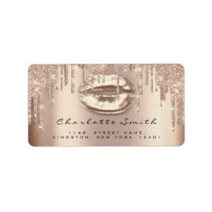 RSVP Kiss-Roos tilt weinig glitter Makeup-artiest Etiket