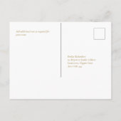RSVP - Klassiek wit goud Briefkaart (Achterkant)