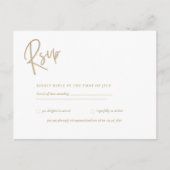 RSVP - Klassiek wit goud Briefkaart (Voorkant)