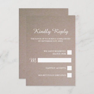 RSVP - kraft Wedding Rustic