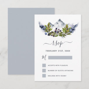 RSVP Landelijke Bergen Bos Aquarel Modern Kaart