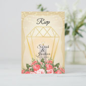 RSVP - Lanterne dorée et fleurs de corail (Debout devant)